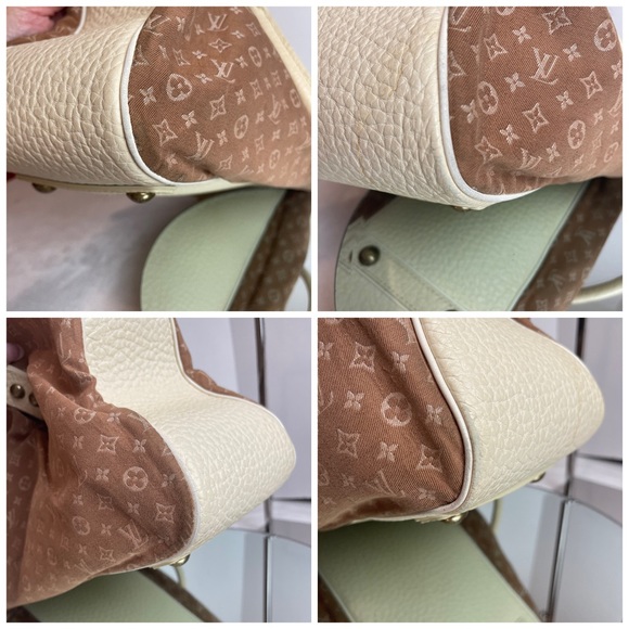 LV Monogram Mini Lin Canvas Trapeze GM Satchel Bag - Picture 14 of 15